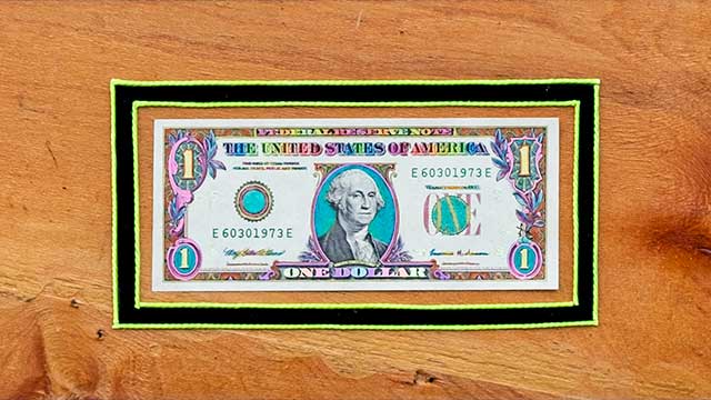 hand colored money art by west roberts