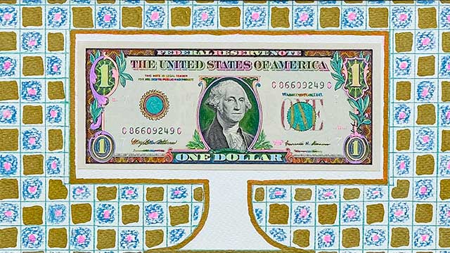 hand colored money art by west roberts