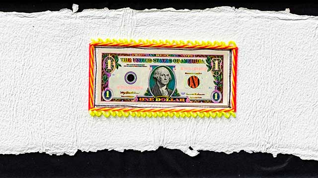 hand colored money art by west roberts