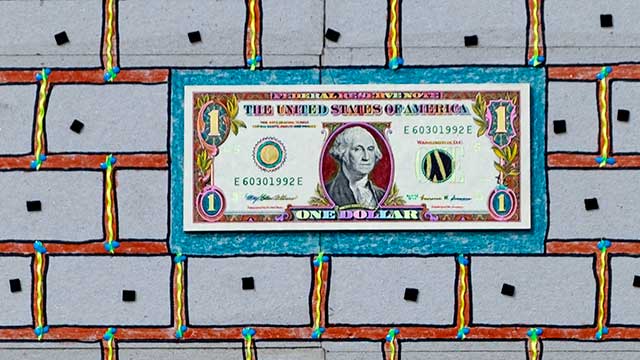 hand colored money art by west roberts
